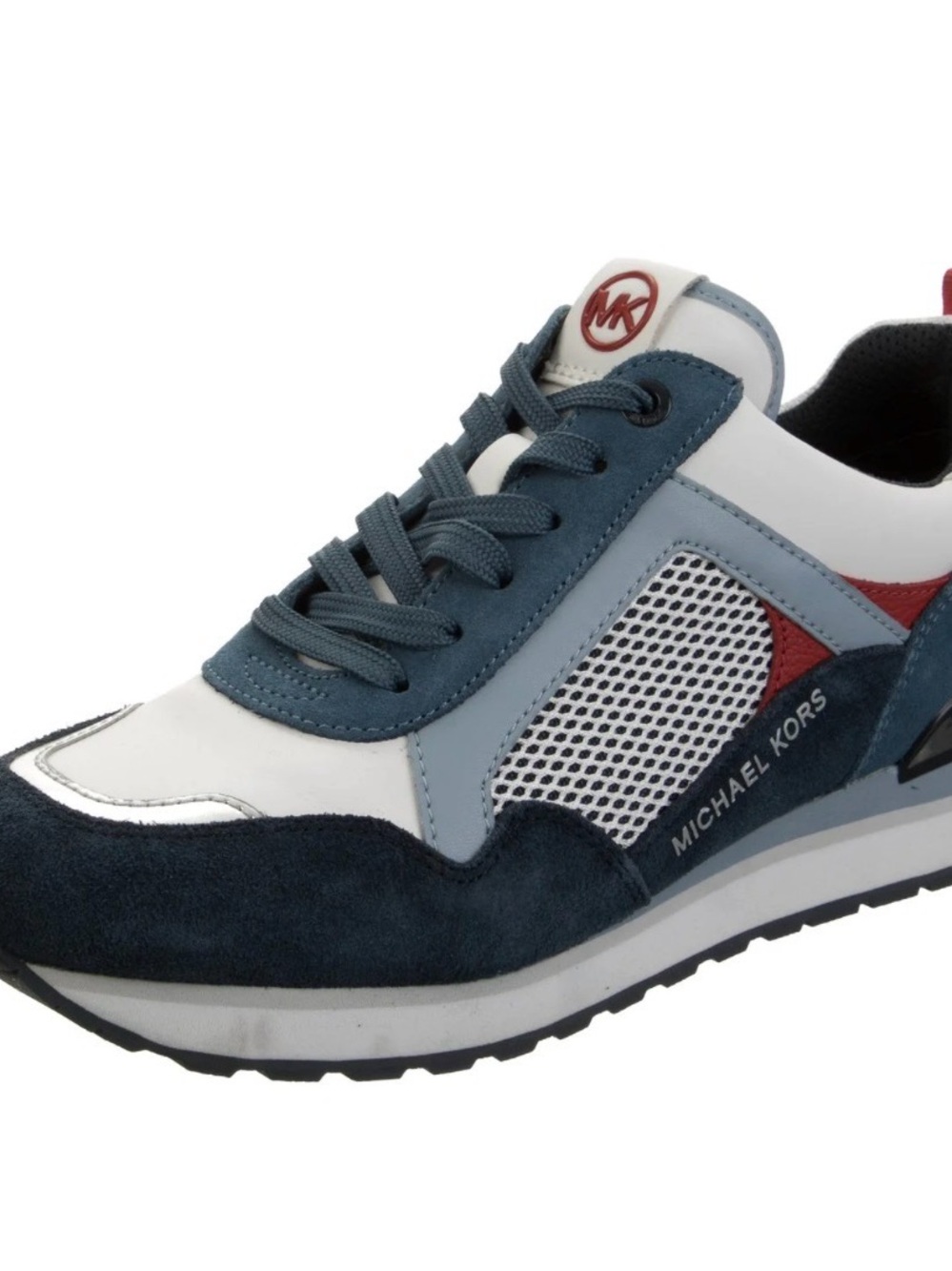Michael Kors women’s Navy, White & Red Low-Top Mixed-Material Sneaker